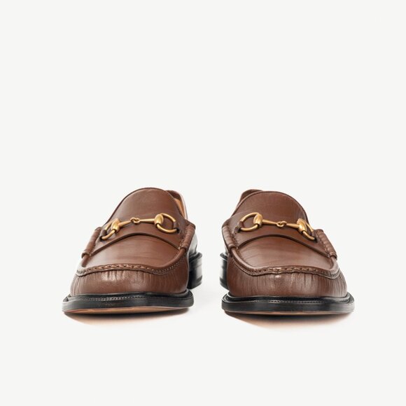 Gucci Wislet Brown Sugar Mandala Goat Horsebit Loafers - Picture 2 of 11